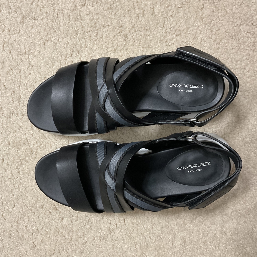 Women's Cole Haan Black Sandals - Zerogrand Flatform